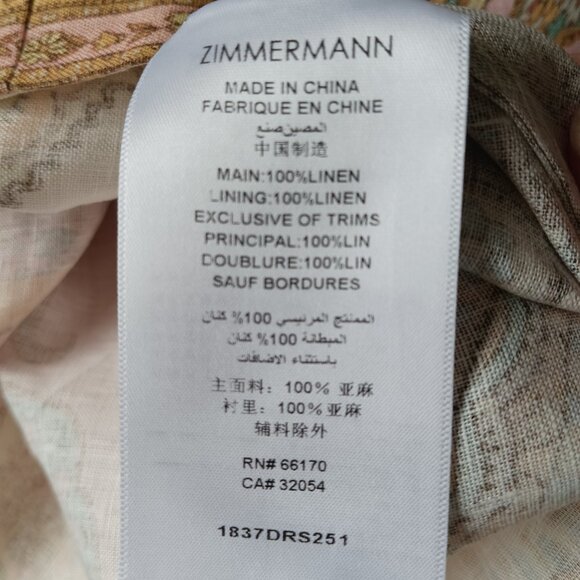 Zimmermann Maxine Picnic Spaghetti Strap Midi Dress - Picture 8 of 8